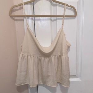 American Eagle Cream scoop tank